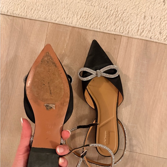 Shoes - Elegant Black Women's Shoes with Rhinestone Bow